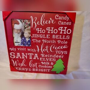 Malden Red Holiday Frame with Green Tree Accent